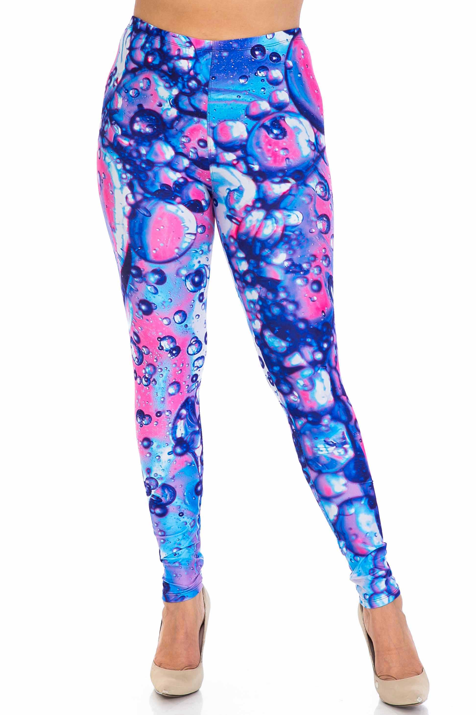 Wholesale Creamy Soft Brilliant Bubbles Plus Size Leggings - USA Fashion™