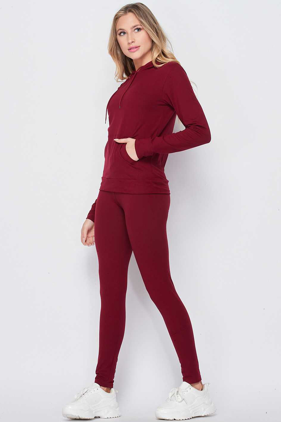 2 Piece Scrunch Butt Leggings and Hooded Jacket Set