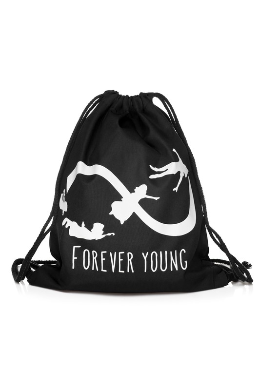 Forever Young Infinity Wholesale Graphic Print Drawstring Sack Backpack - 28 Styles