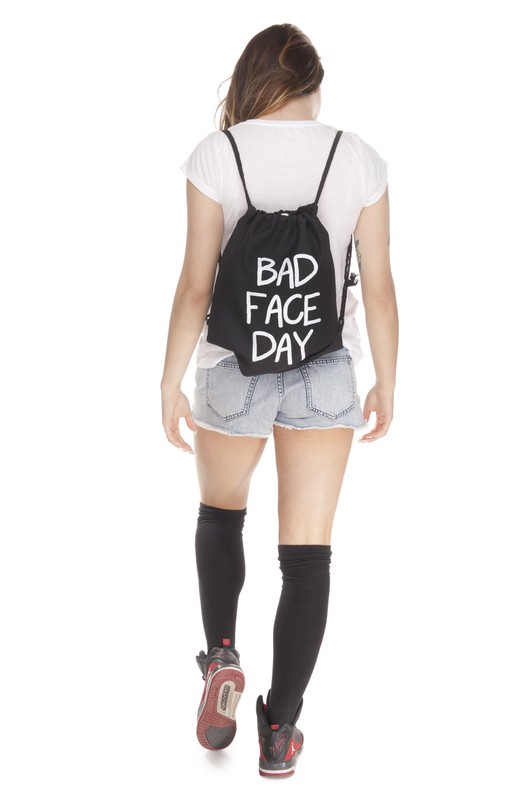 Bad Face Day Wholesale Graphic Print Drawstring Sack Backpack - 28 Styles