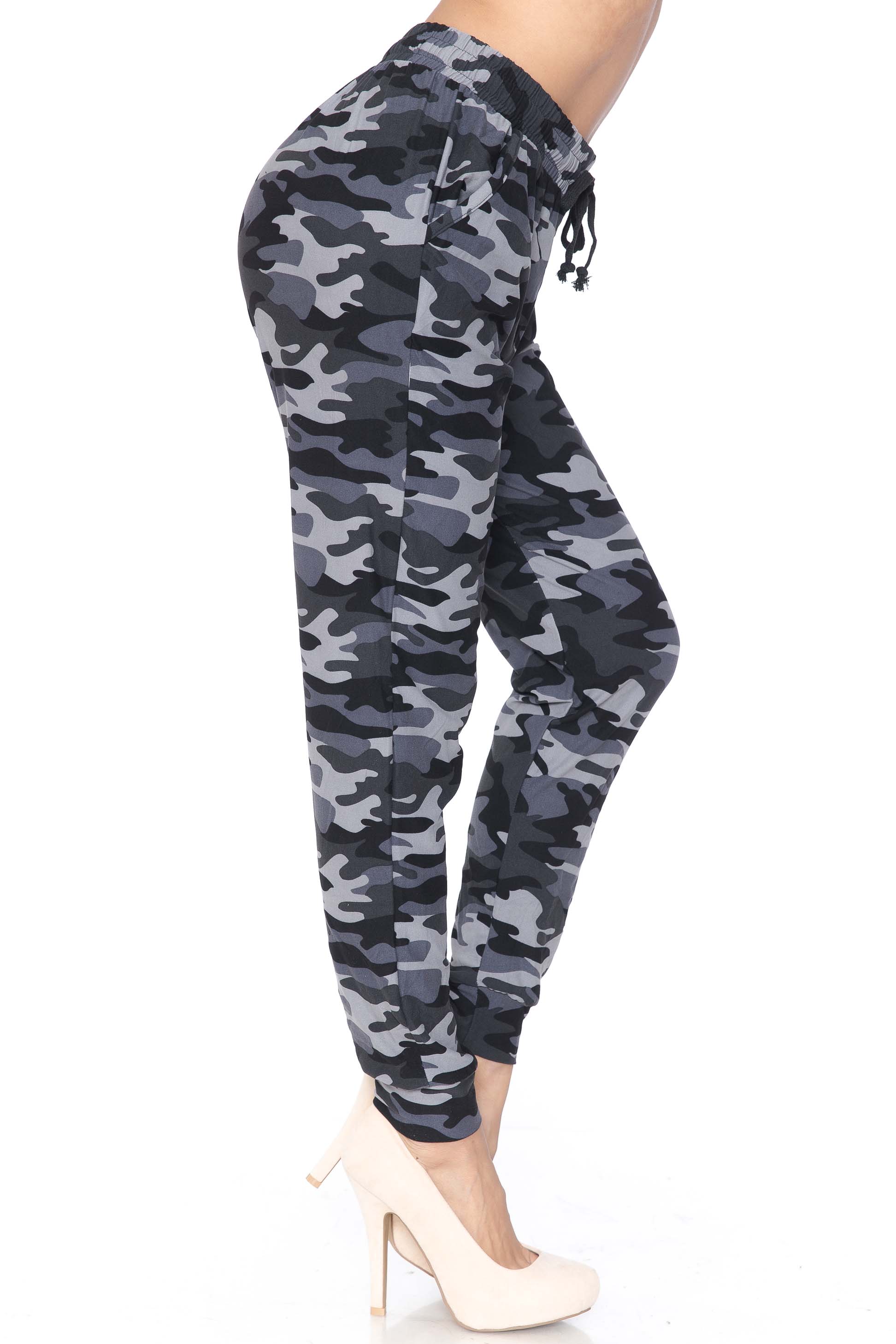 Wholesale Buttery Smooth Charcoal Camouflage Joggers - New Mix