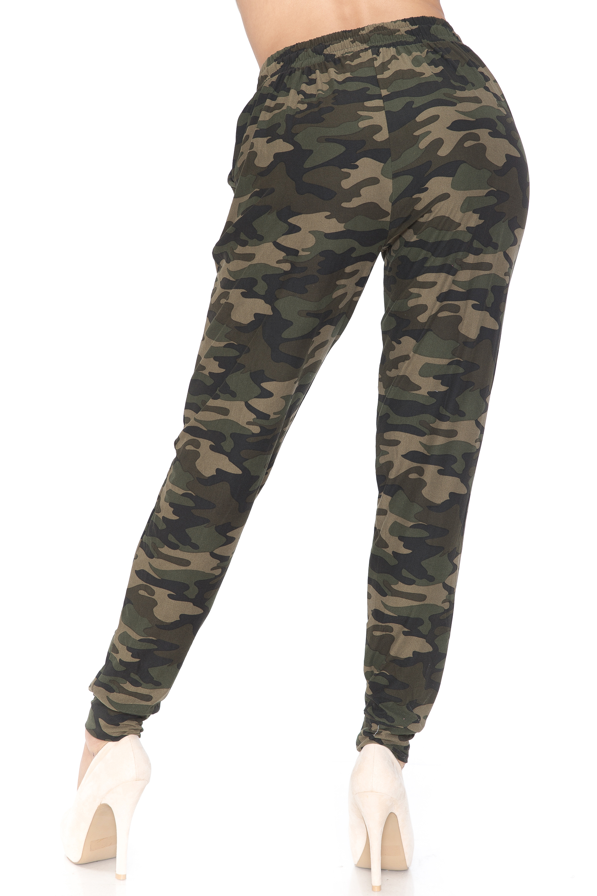 Wholesale Buttery Smooth Green Camouflage Joggers - New Mix