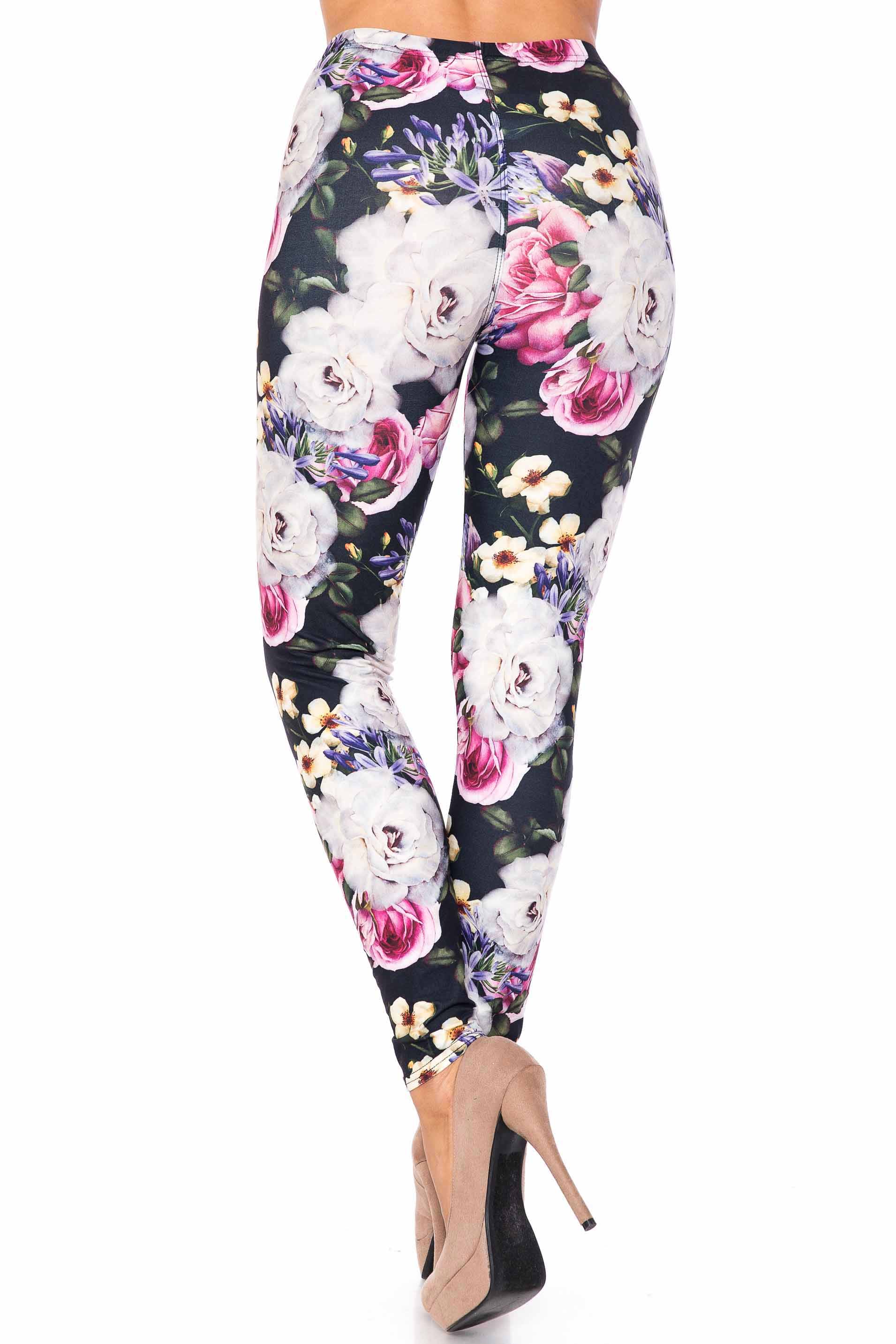 Wholesale Creamy Soft Floral Garden Bouquet Leggings - USA Fashion™