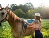 Impact Gel Woven Western Saddle Pad: Summertime Madness Collection - Blue Raspberry Impact Gel Woven Western Saddle Pad: Summertime Madness Collection - Blue Raspberry