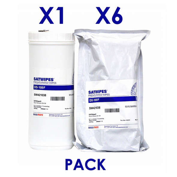 CLEANING SOLVENT-BASED WIPES DS-108F/9 X 11 SATWIPE 6RL/1CA