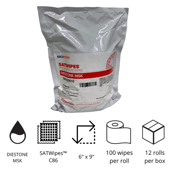 CLEANING SOLVENT-BASED WIPES DIESTONE M-SK C86 9X11" 12/BOX