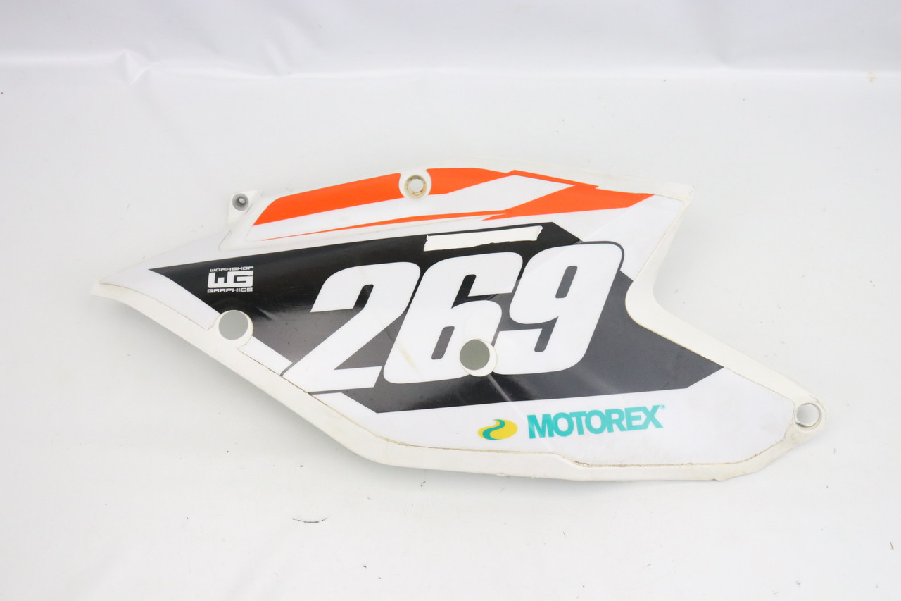 125-450 SX-F XC-F 16 Side Panel Plastic White RH KTM 7900600400028B #235