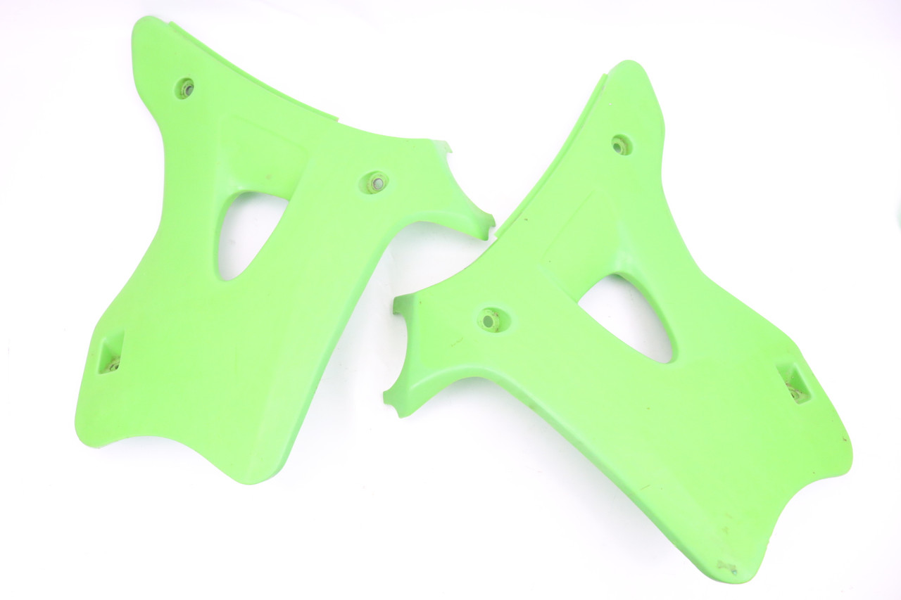 KX250 1998 Radiator Shrouds Tank Plastics Pair Kawasaki #1