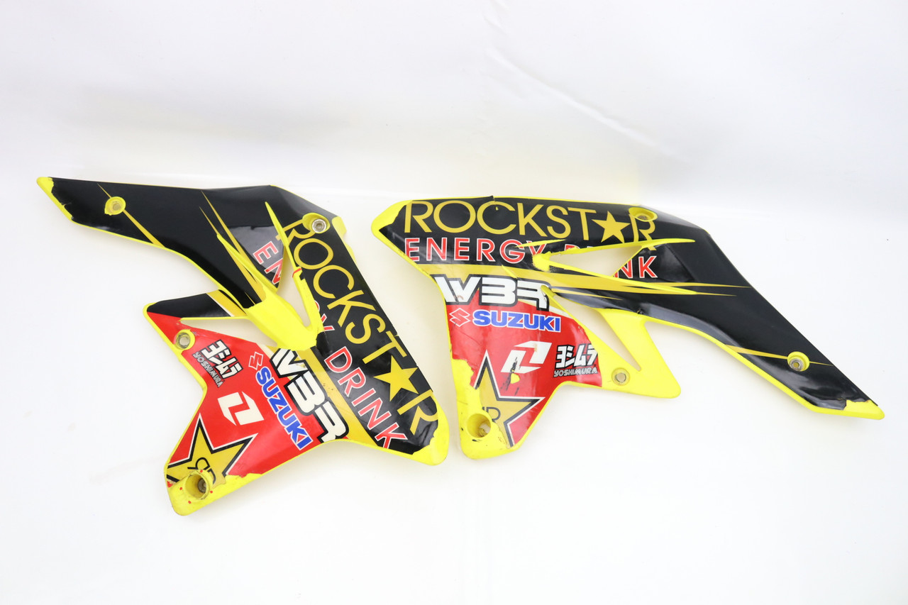 RM-Z250 2007–2009 Tank Shrouds Plastics Pair Suzuki 17761-10H00-YU1 #289