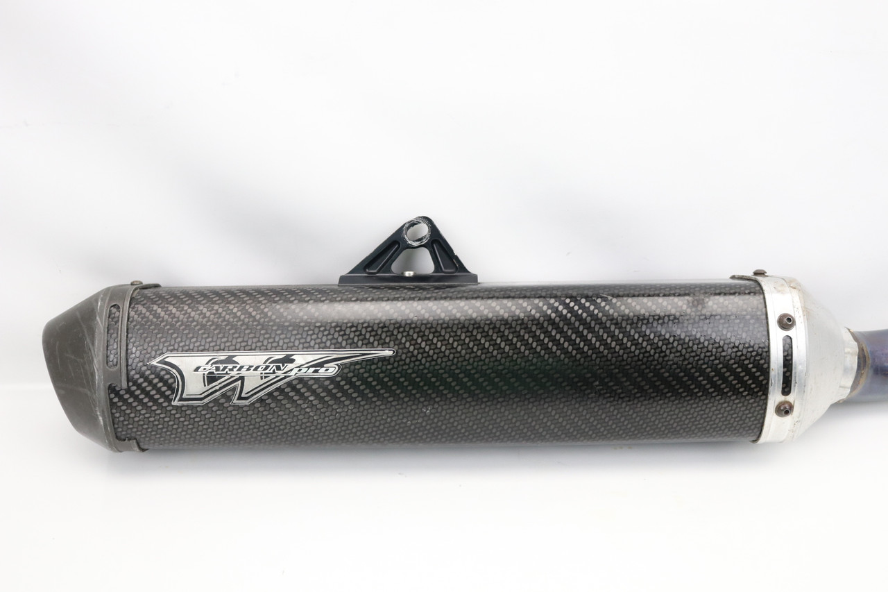 YZ250F 2005 Exhaust Muffler Silencer White Brothers Carbon Pro #318