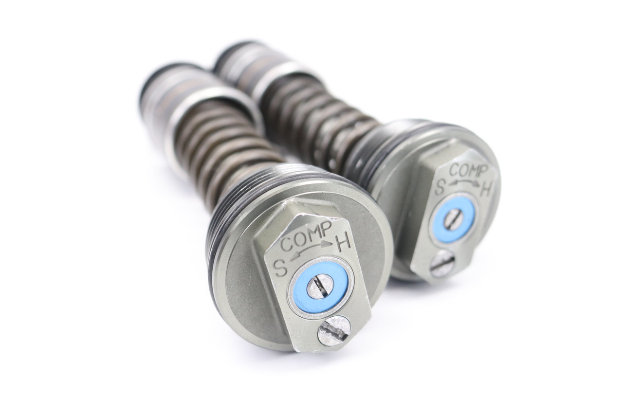 RM-Z250 2008-2009 Fork Top Cap Adjusters Pair Suzuki 51351-10H10 #349