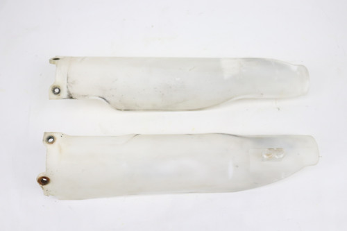KX250 07 KX250F KX450F 06-08 Front Fork Tube Guards Pair White Kawasaki #135
