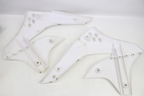 KX450F 2006 06 Tank Shrouds Radiator Covers White Aftermarket #135