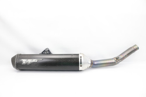 YZ250F 2005 Exhaust Muffler Silencer White Brothers Carbon Pro #318