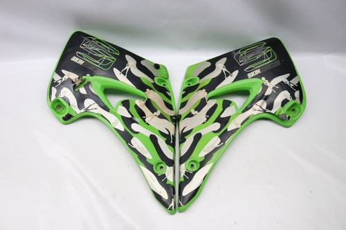 KX125 KX250 2003-2004 Radiator Shroud Tank Plastics Left & Right Pair Kawasaki #65