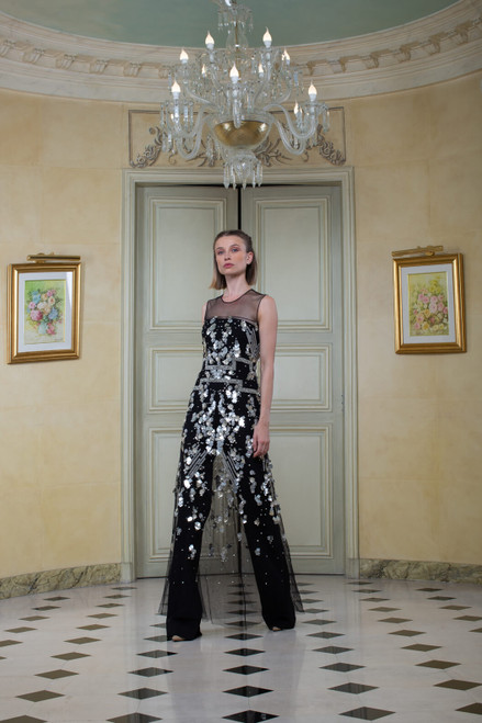 OVER SKIRT IN TULLE AND CREPE - Honayda
