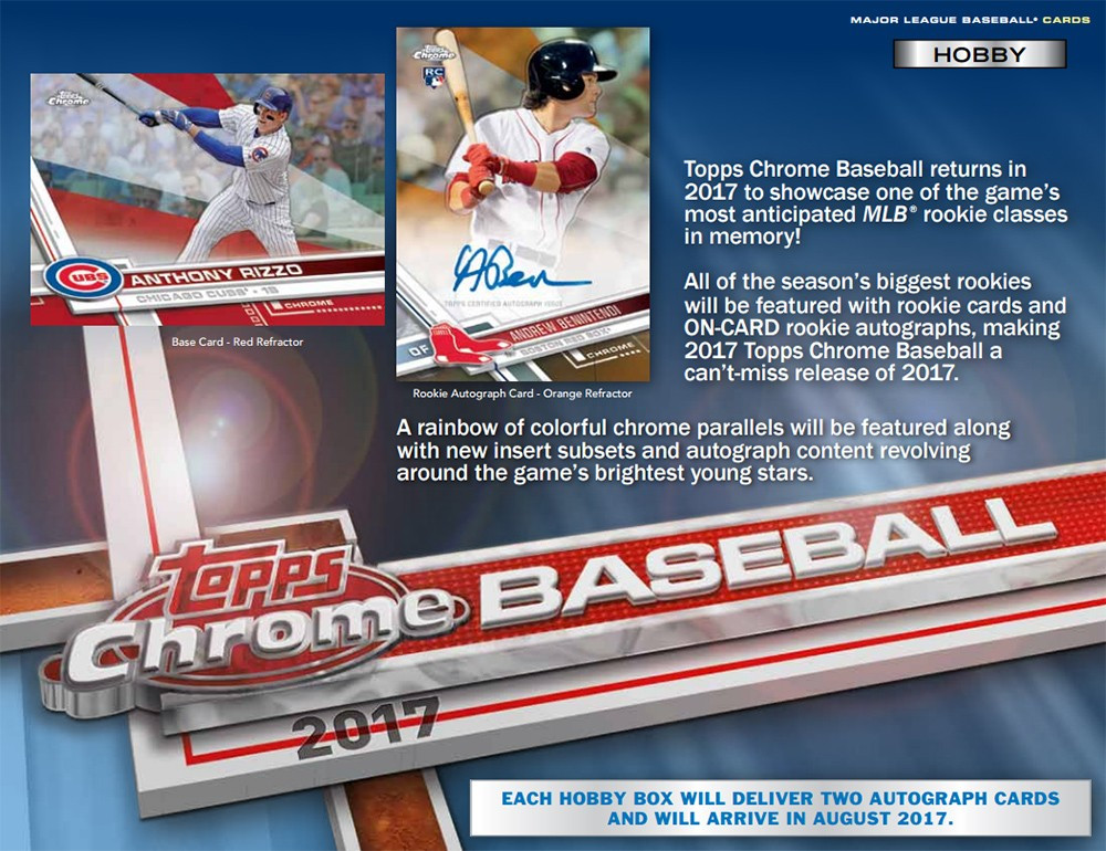 2017 Topps Chrome Baseball Hobby Box