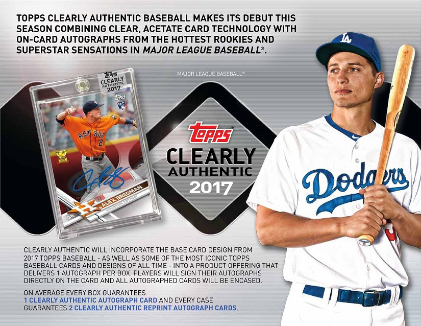 2017 Topps Clearly Authentic Baseball Cards Hobby Box