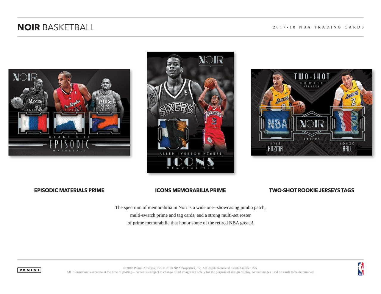 2017/18 Panini Noir Basketball Hobby 4 Box Case