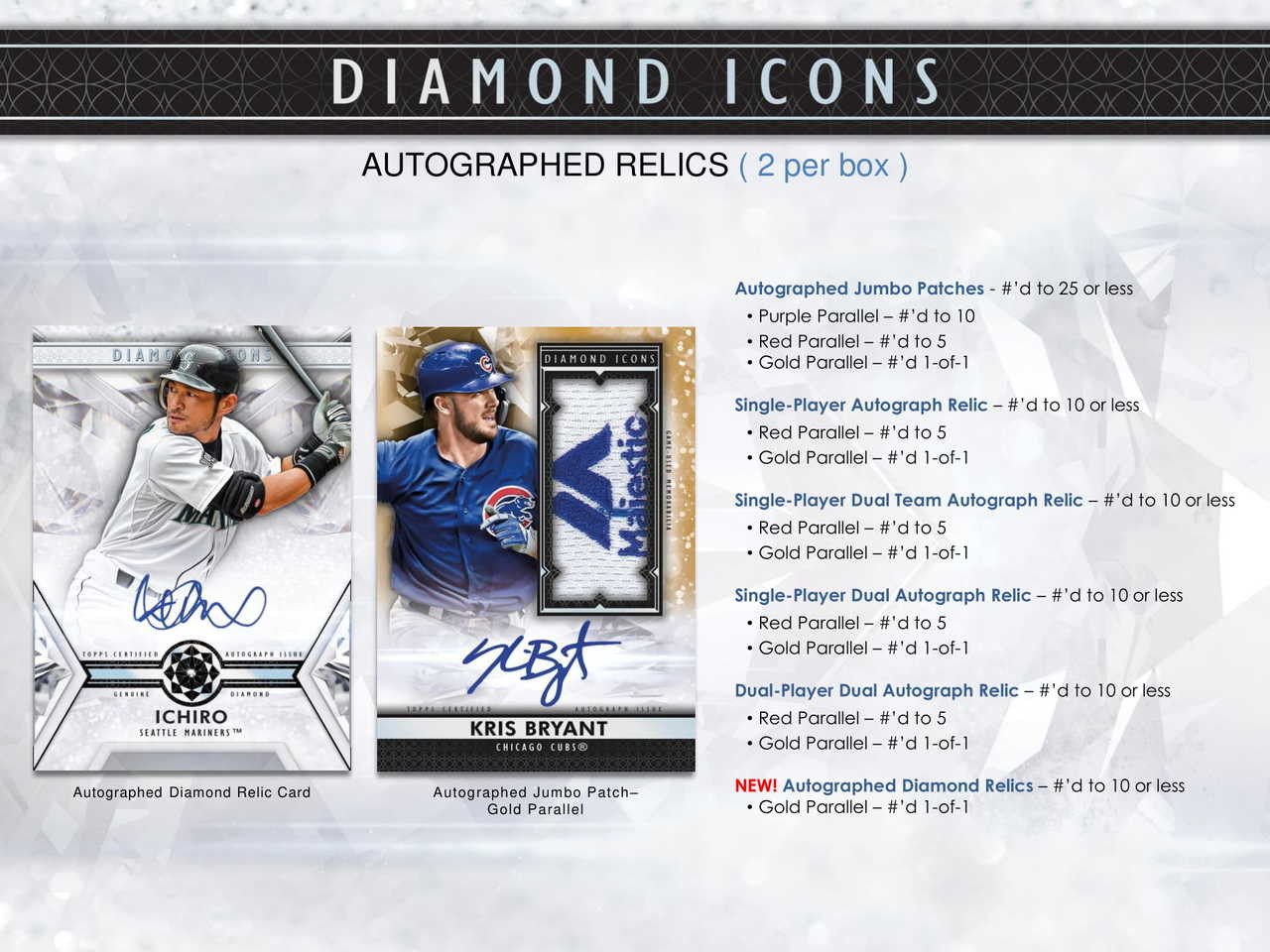 2019 Topps Diamond Icons Baseball Hobby Box