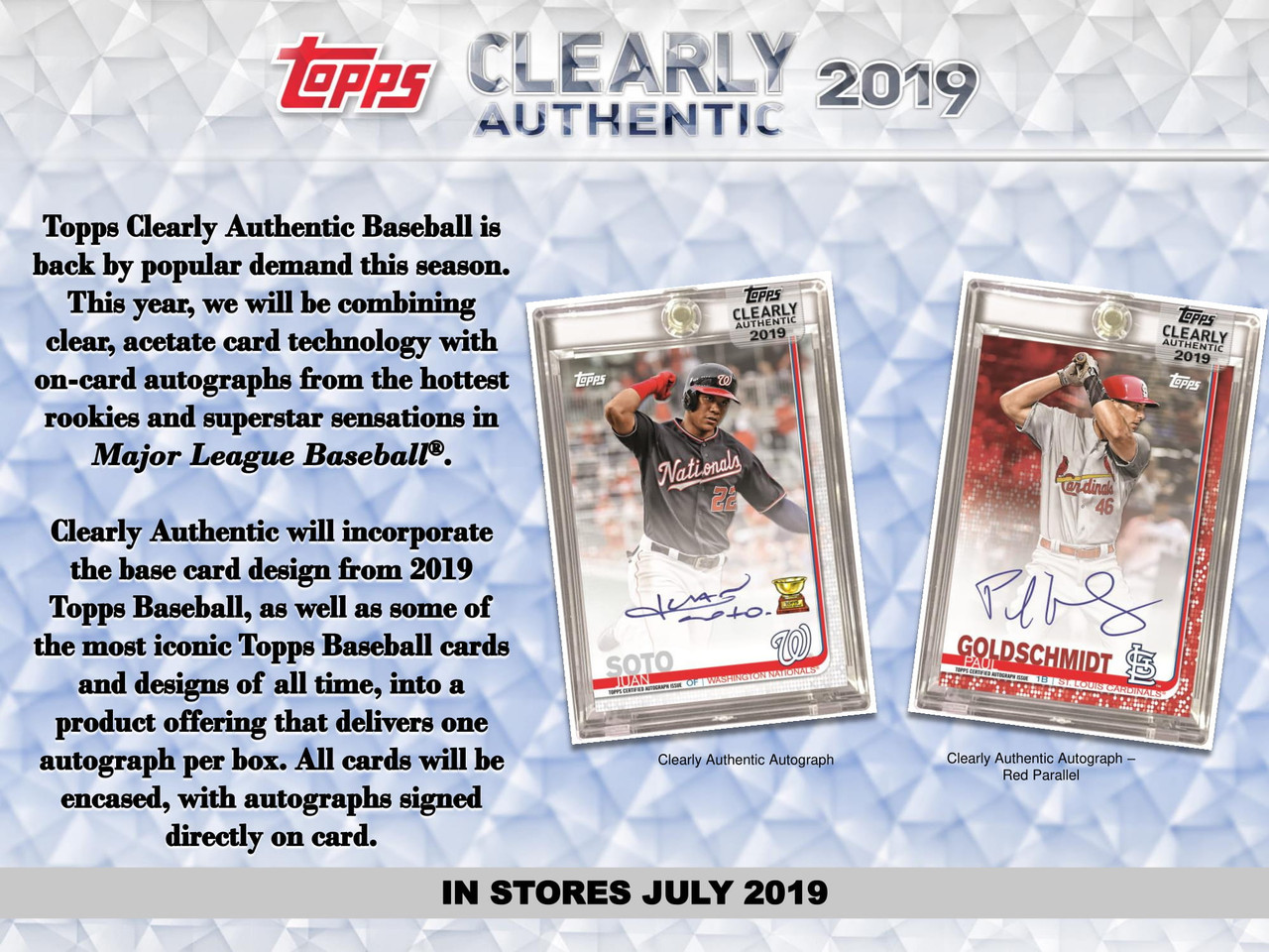 2019 Topps Clearly Authentic Baseball Hobby Box