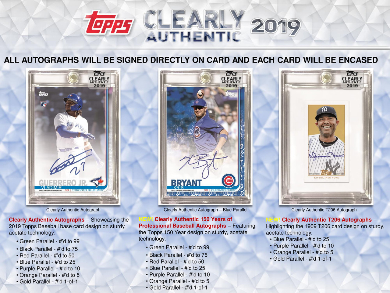 2019 Topps Clearly Authentic Baseball Hobby Box
