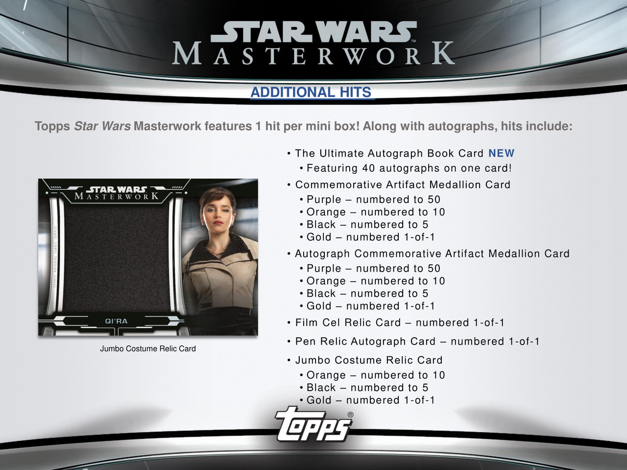 2019 Topps Star Wars Masterwork Hobby Box