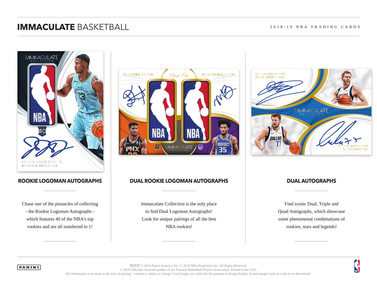2018/19 Panini Immaculate Basketball Hobby 5 Box Case