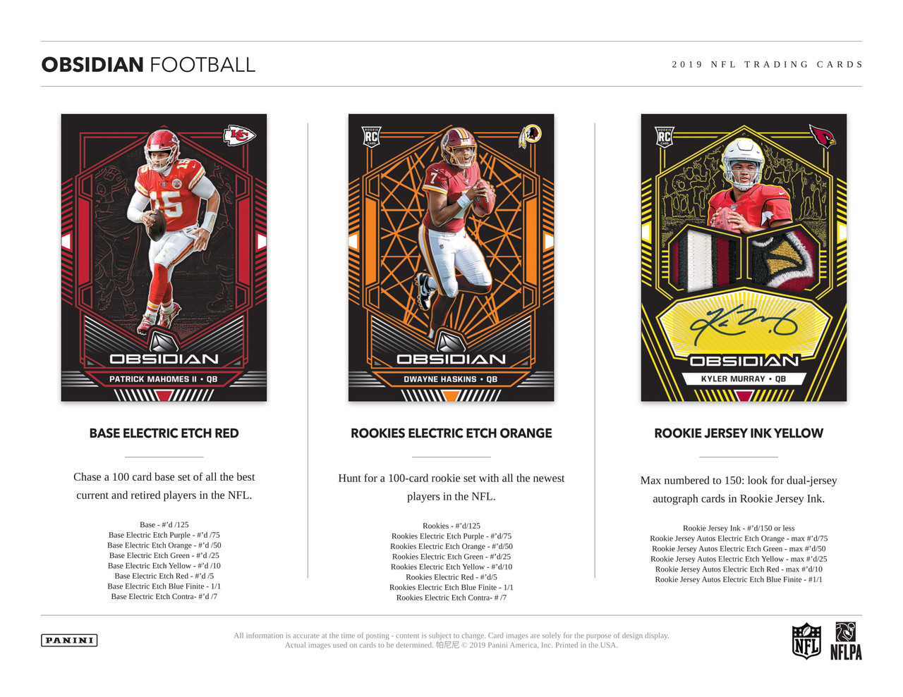 2019 Panini Obsidian Football Hobby Box