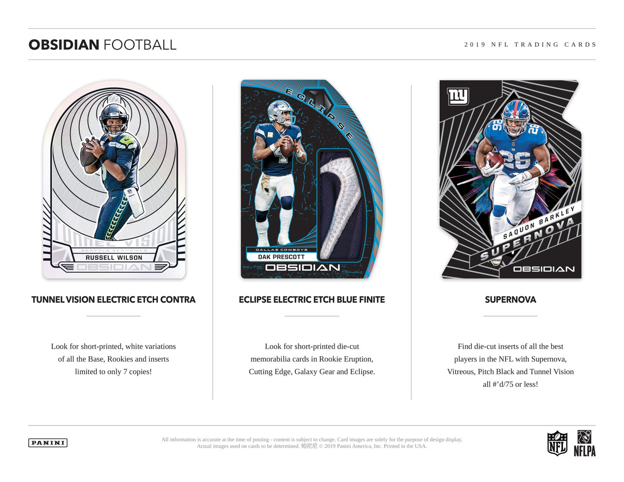 2019 Panini Obsidian Football Hobby Box