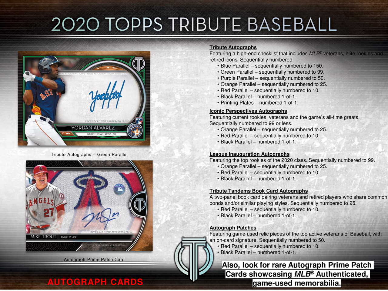 2020 Topps Tribute Baseball Hobby 6 Box Case - Free Shipping