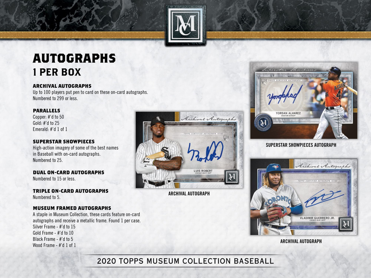2020 Topps Museum Collection Baseball Hobby Box - Free Shipping