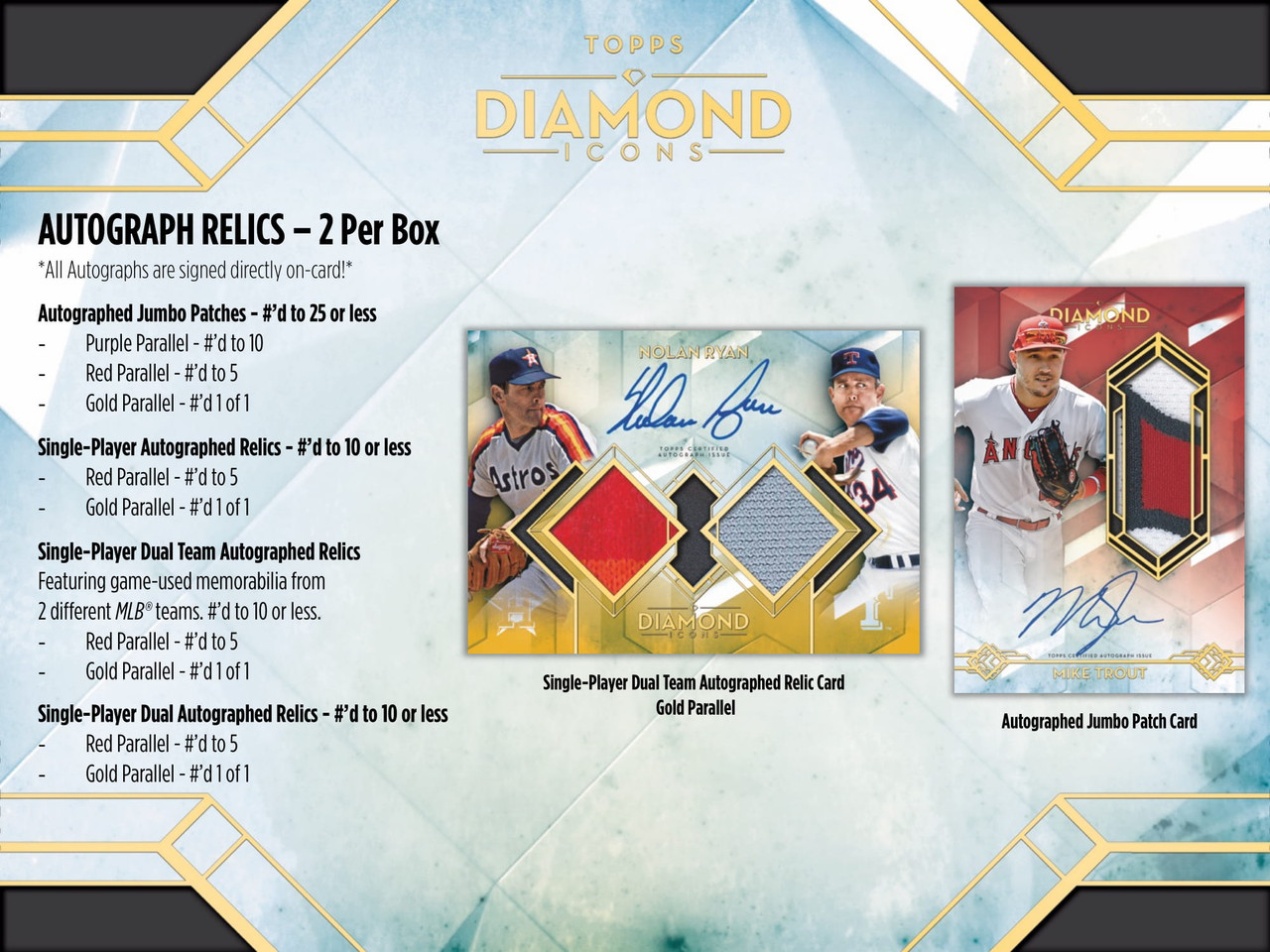2020 Topps Diamond Icons Baseball Hobby 4 Box Case