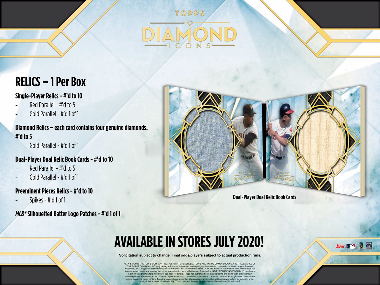 2020 Topps Diamond Icons Baseball Hobby 4 Box Case