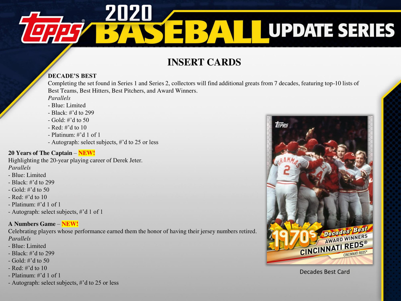 2020 Topps Update Series Baseball Jumbo 6 Box Case - Free Shipping 
