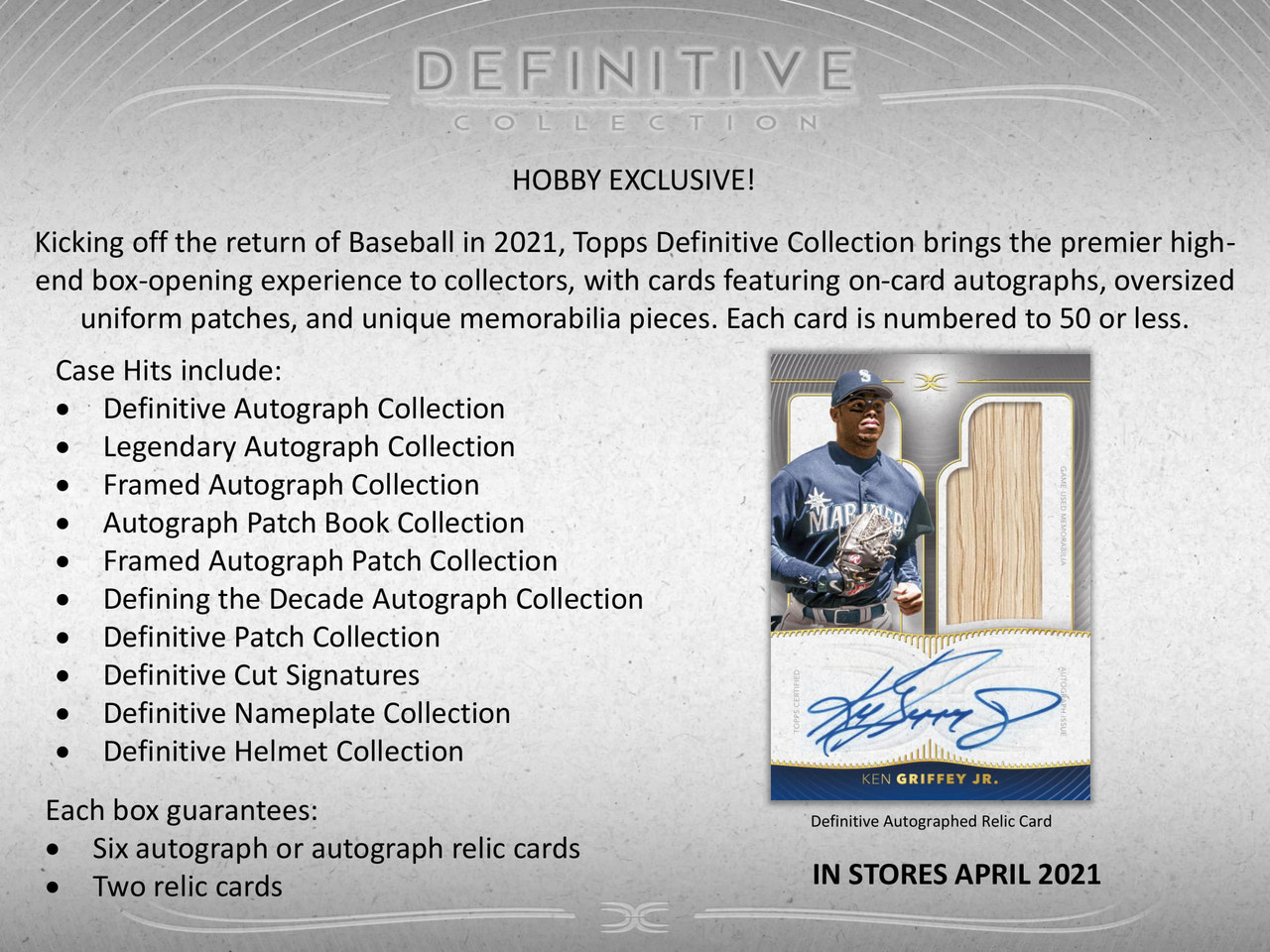 その他 TOPPS DEFINTIVE 2021 Topps Definitive Baseball Hobby Box
