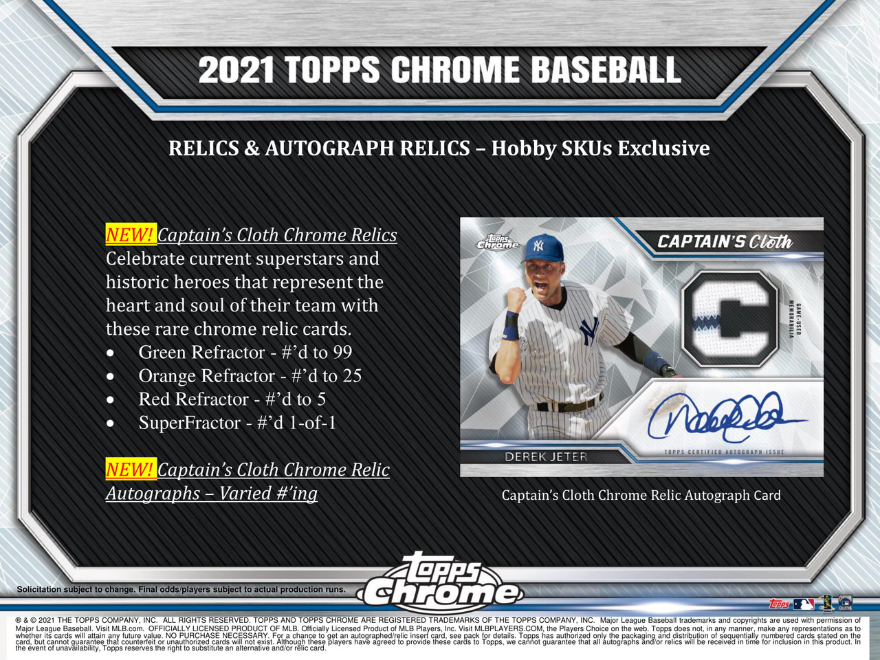 2021 Topps Chrome Baseball Hobby 12 Box Case