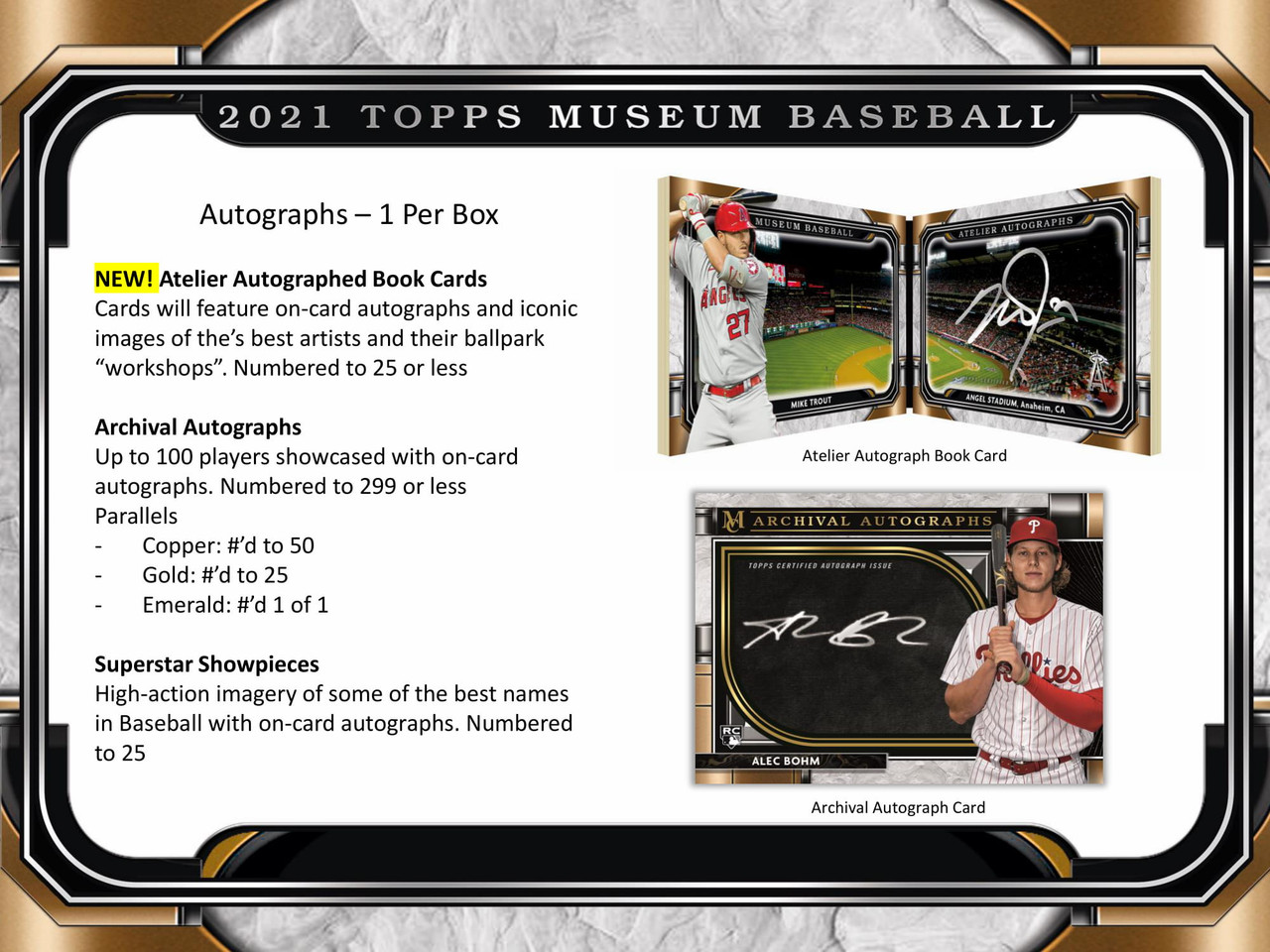 2021 Topps Museum Collection Baseball Hobby 12 Box Case