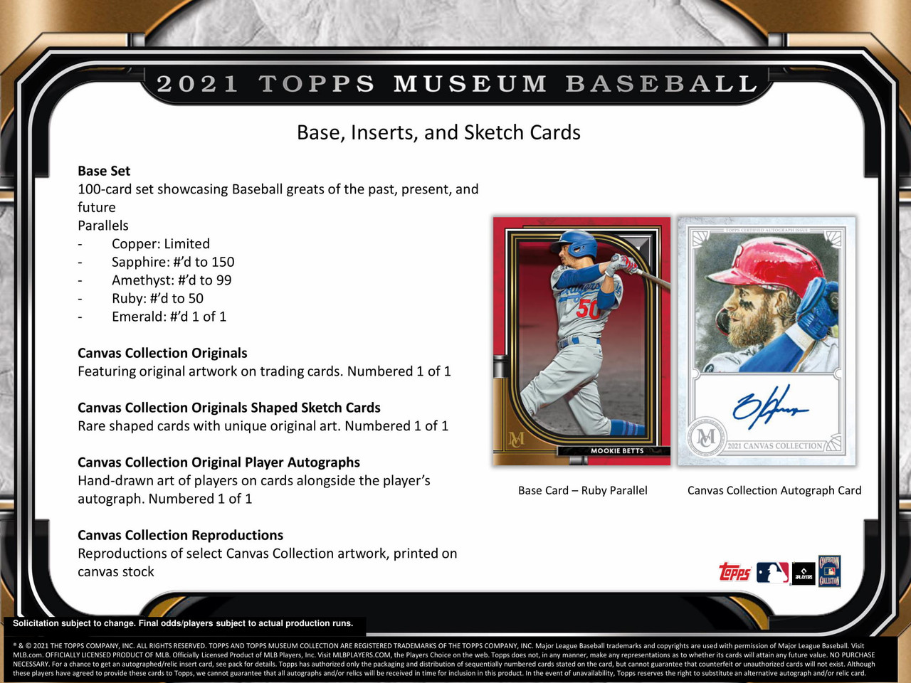 2021 Topps Museum Collection Baseball Hobby 12 Box Case 2021 Topps Museum Collection Baseball Hobby 12 Box Case