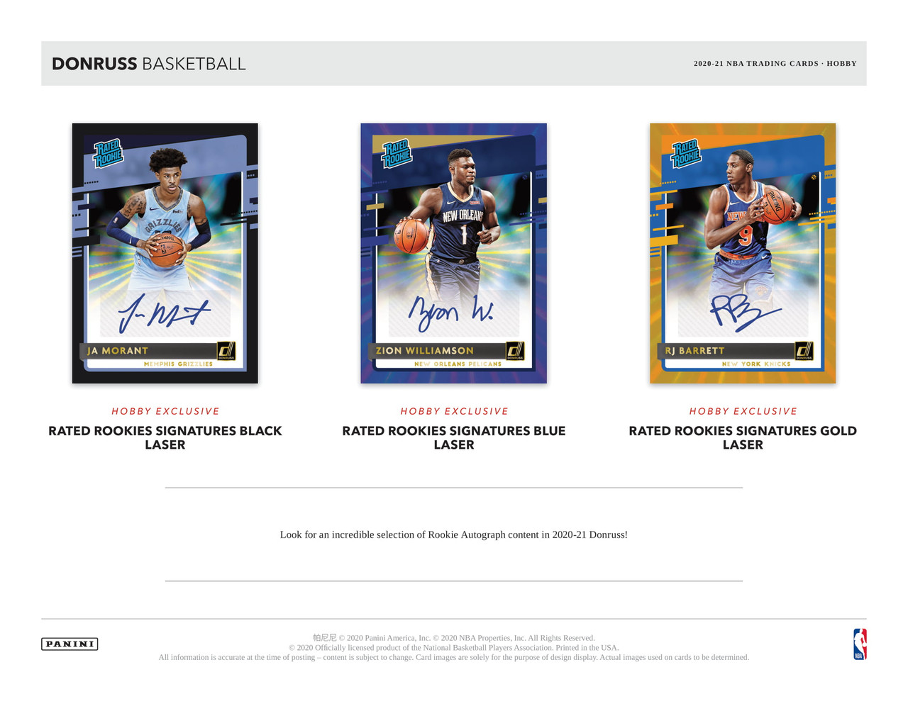 2020/21 Panini Donruss Basketball Hobby Box