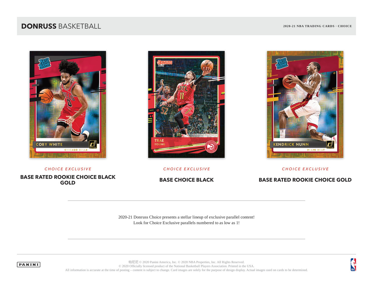 2020/21 Panini Donruss Choice Basketball Hobby Box