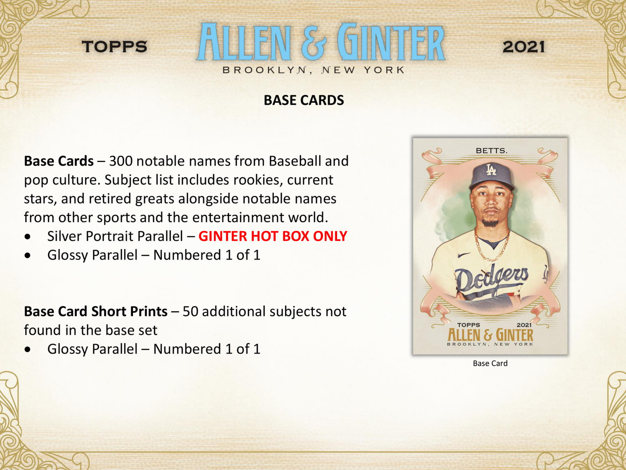 2021 Topps Allen & Ginter Baseball Hobby Box