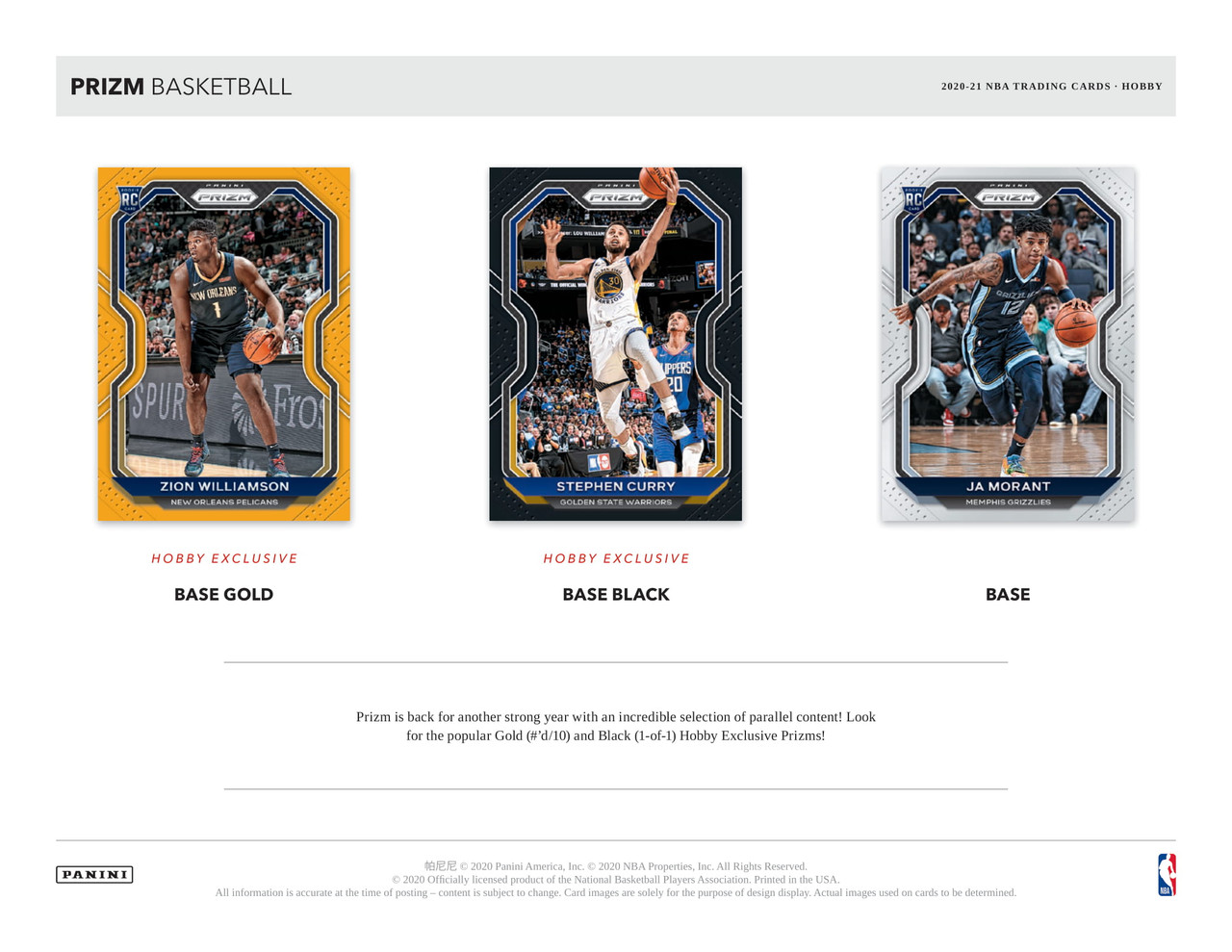 2020-21 Panini Prizm Basketball Hobby Box