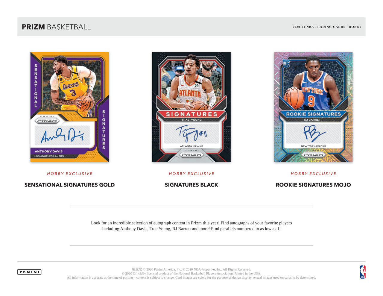 2020-21 Panini Prizm Basketball Hobby Box