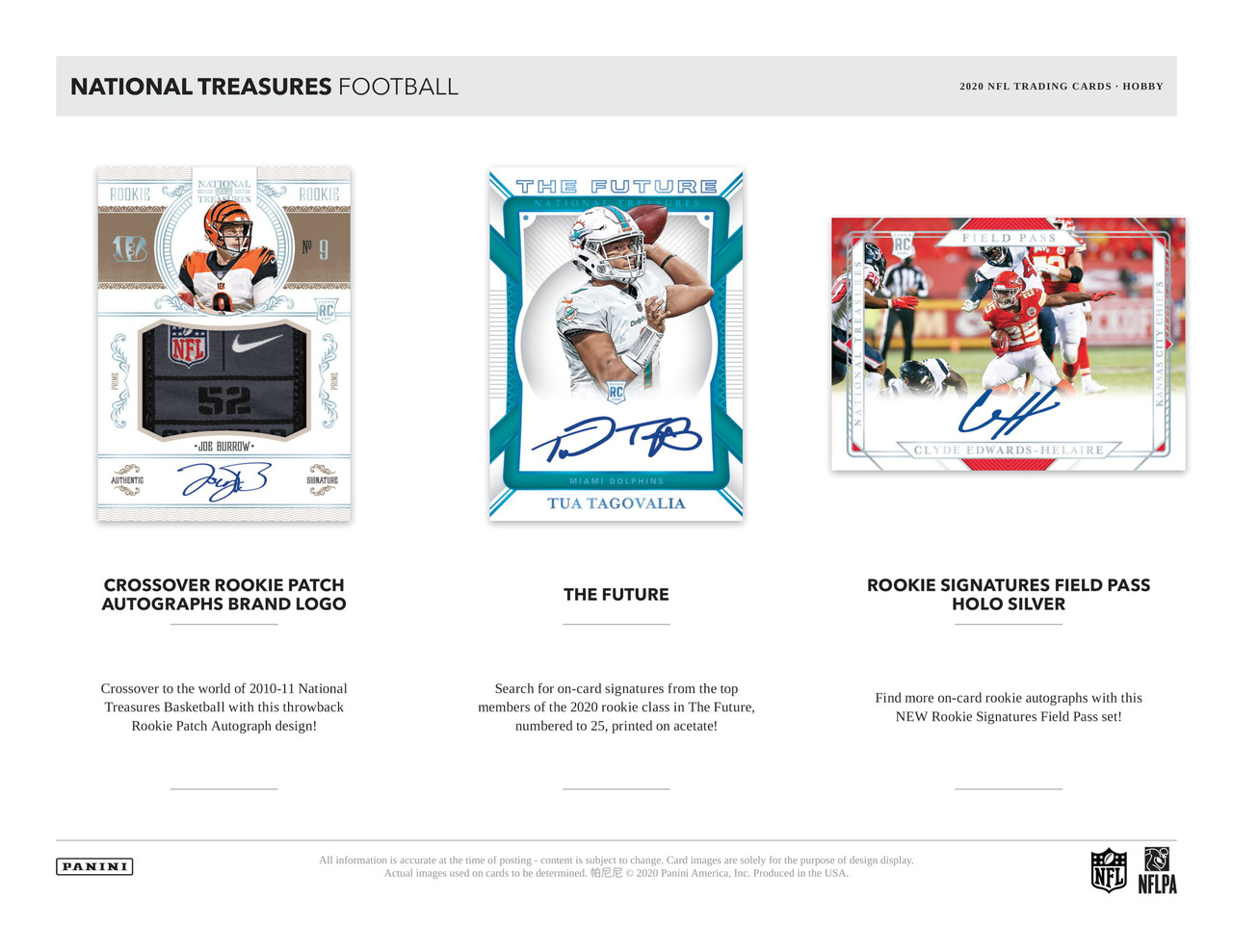 2020 Panini National Treasures Football Hobby 4 Box Case