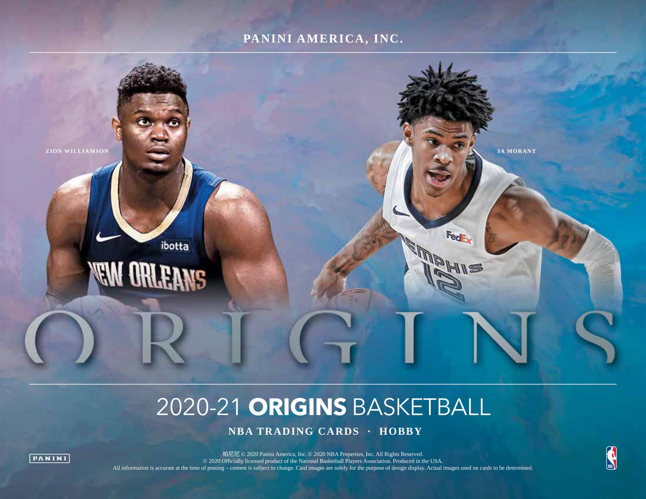 2020/21 Panini Origins Basketball Hobby Box