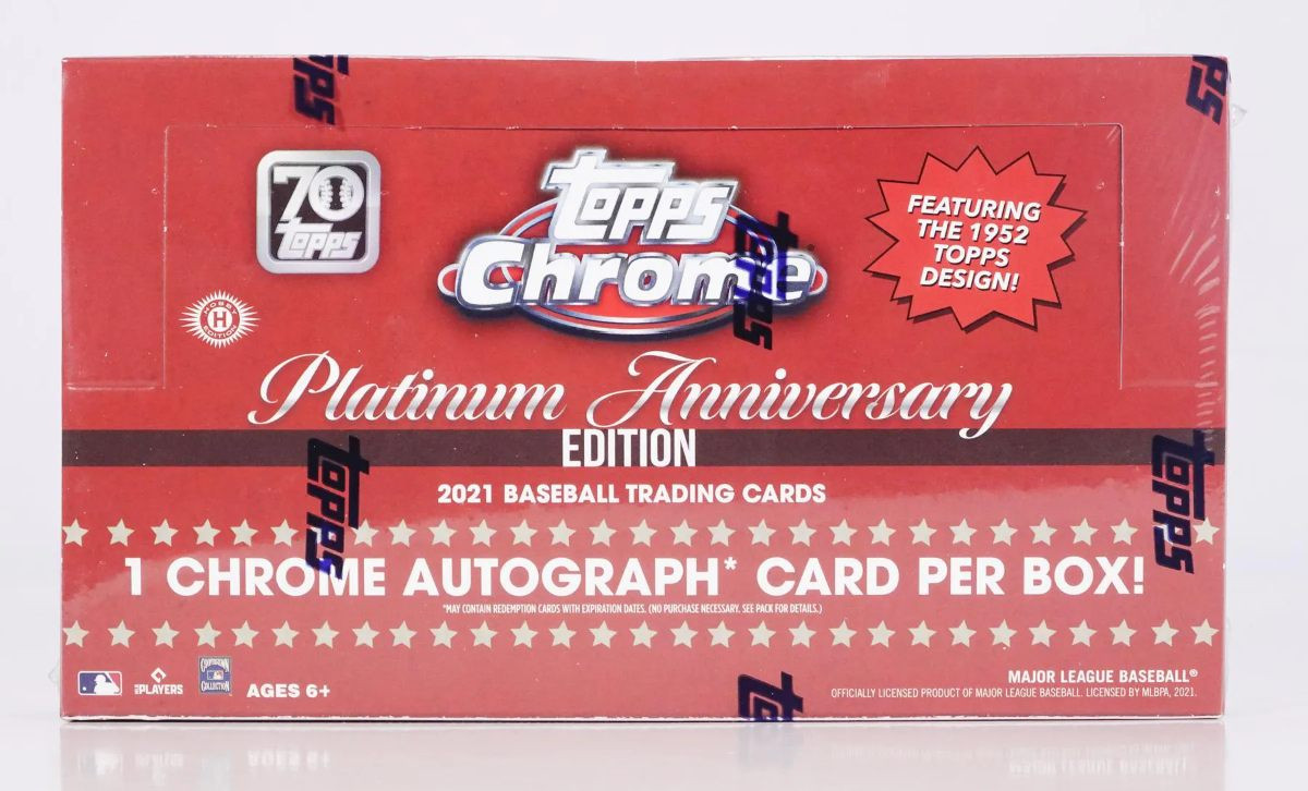 2021 Topps Chrome Platinum Anniversary Baseball Hobby 12 Box Case