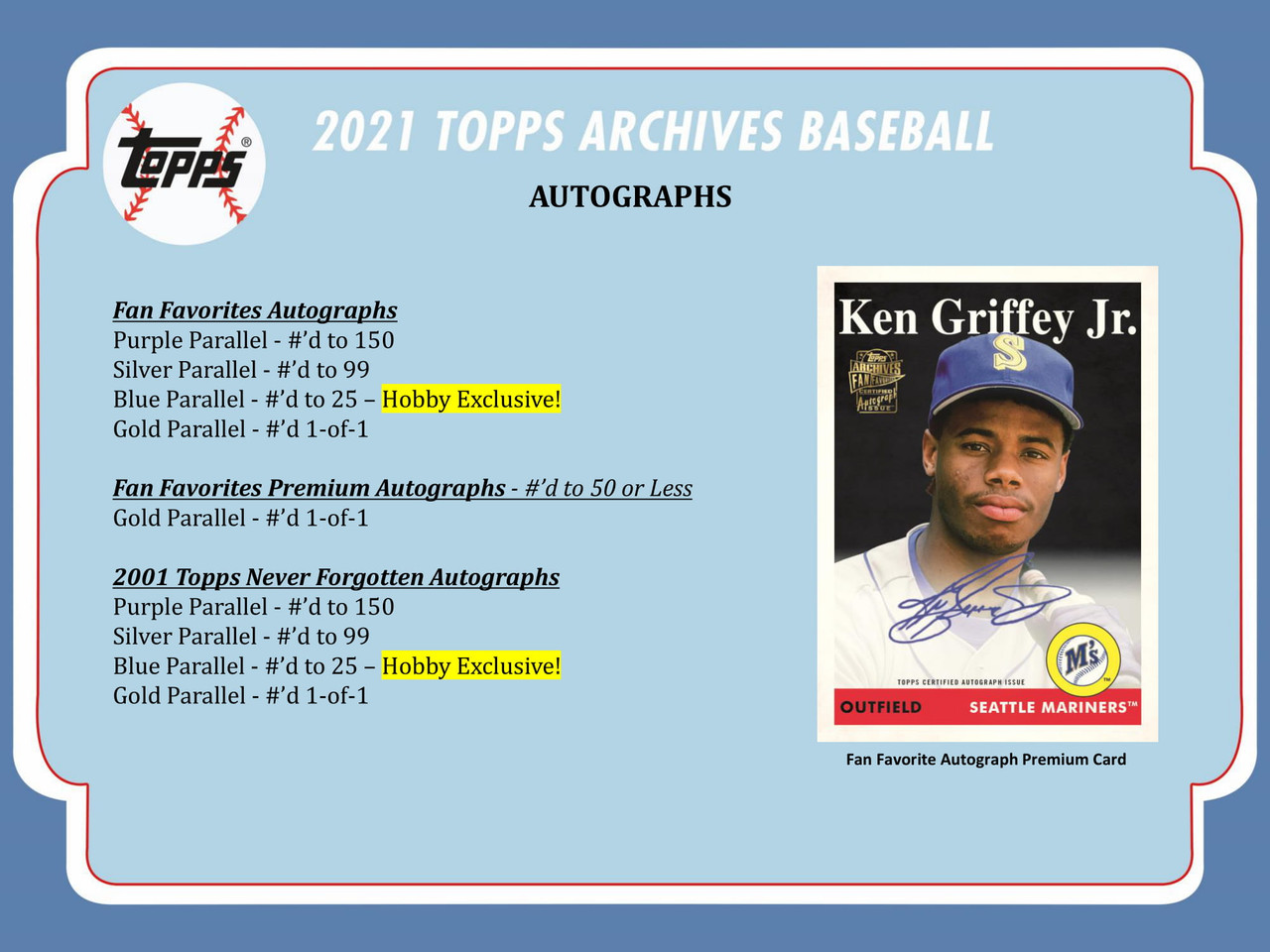 2021 Topps Archives Baseball Hobby 10 Box Case