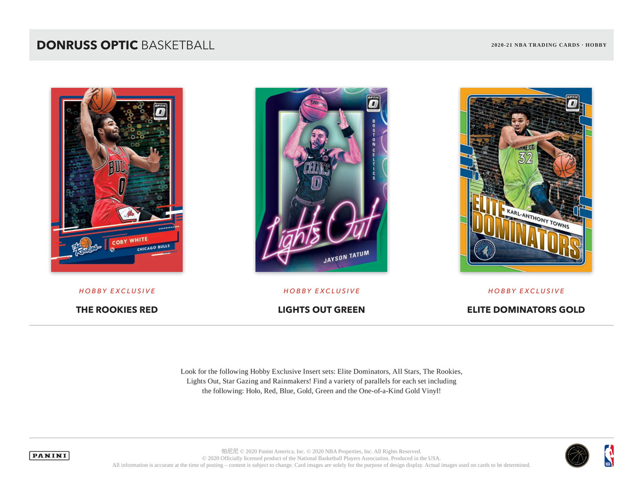 2020/21 Panini Donruss Optic Basketball Hobby 12 Box Case