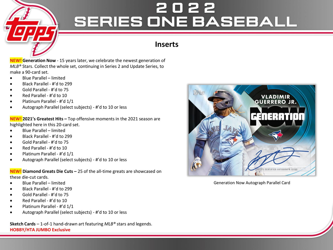 2022 Topps Series 1 Baseball Hobby 12 Box Case